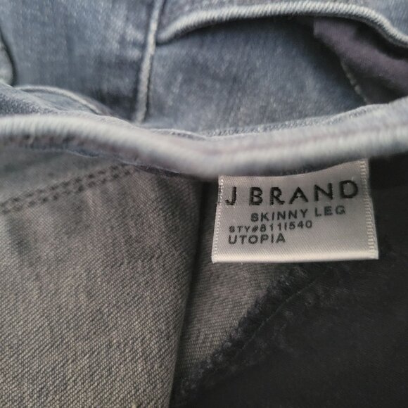 J Brand Utopia Skinny Leg Jeans Womens Size 25 Low Rise Medium Wash Denim Pants - Picture 5 of 6